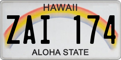 HI license plate ZAI174