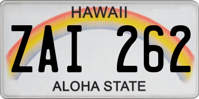 HI license plate ZAI262