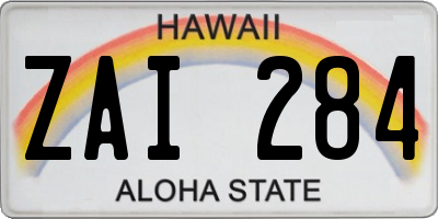 HI license plate ZAI284