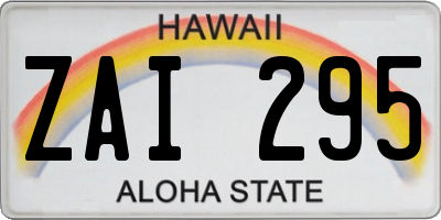 HI license plate ZAI295