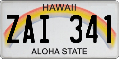 HI license plate ZAI341