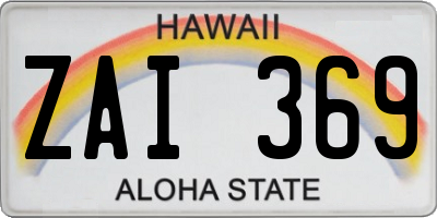 HI license plate ZAI369