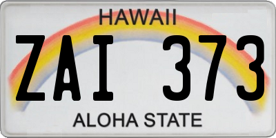 HI license plate ZAI373