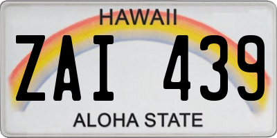 HI license plate ZAI439