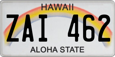 HI license plate ZAI462