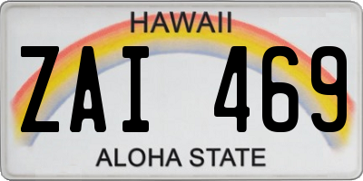 HI license plate ZAI469