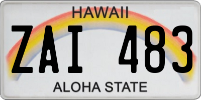 HI license plate ZAI483