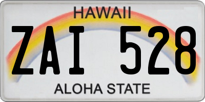 HI license plate ZAI528