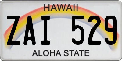 HI license plate ZAI529