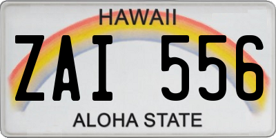 HI license plate ZAI556