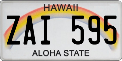 HI license plate ZAI595