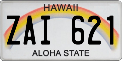 HI license plate ZAI621