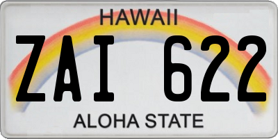 HI license plate ZAI622