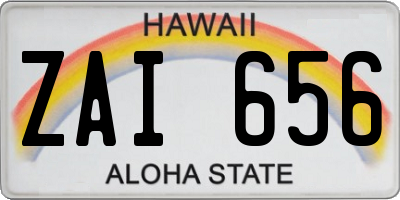 HI license plate ZAI656