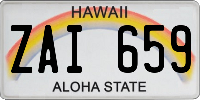 HI license plate ZAI659