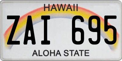 HI license plate ZAI695