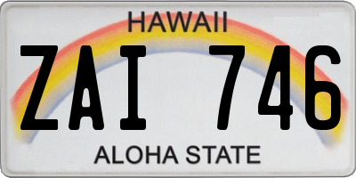 HI license plate ZAI746