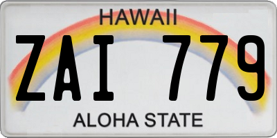 HI license plate ZAI779