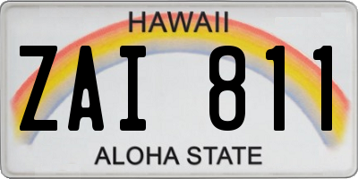 HI license plate ZAI811