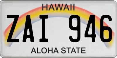 HI license plate ZAI946