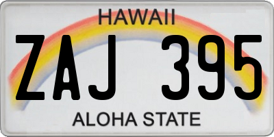 HI license plate ZAJ395