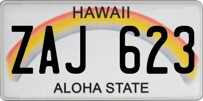 HI license plate ZAJ623