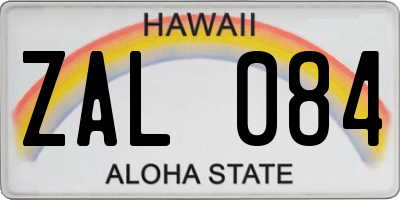 HI license plate ZAL084