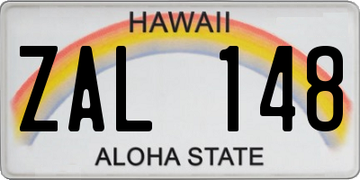 HI license plate ZAL148