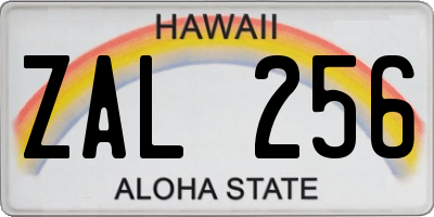 HI license plate ZAL256