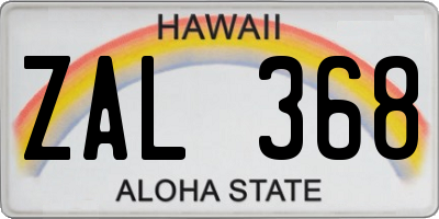 HI license plate ZAL368