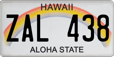 HI license plate ZAL438