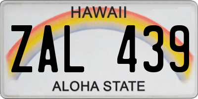 HI license plate ZAL439