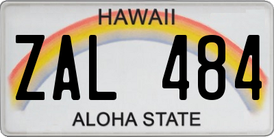 HI license plate ZAL484