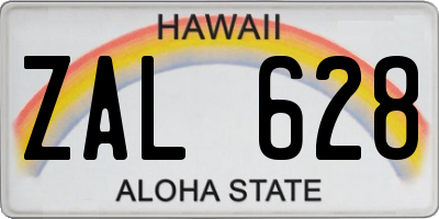HI license plate ZAL628