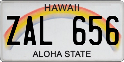 HI license plate ZAL656