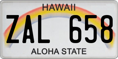 HI license plate ZAL658