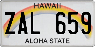 HI license plate ZAL659