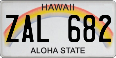 HI license plate ZAL682
