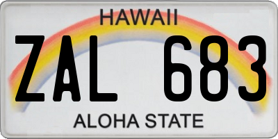 HI license plate ZAL683