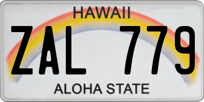 HI license plate ZAL779