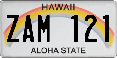 HI license plate ZAM121