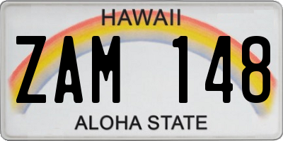 HI license plate ZAM148