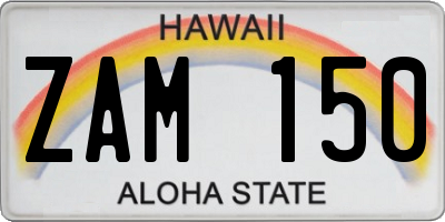 HI license plate ZAM150