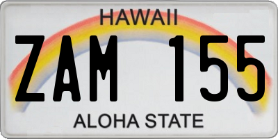HI license plate ZAM155
