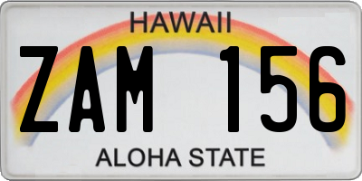 HI license plate ZAM156