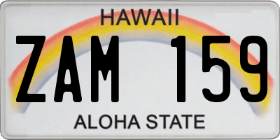 HI license plate ZAM159