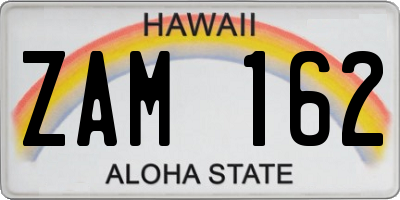 HI license plate ZAM162