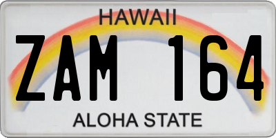 HI license plate ZAM164