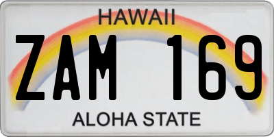 HI license plate ZAM169