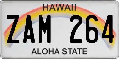 HI license plate ZAM264